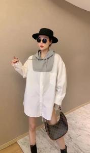 秋装新款 拼接衬衫，女装衬衫，酷巴黎