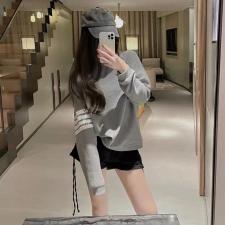 秋季新款华夫格横缸休闲卫衣，女装卫衣/绒衫，AT(2F)