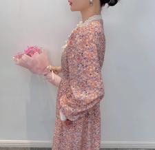 花边韩版碎花连衣裙，女装连衣裙，U·M