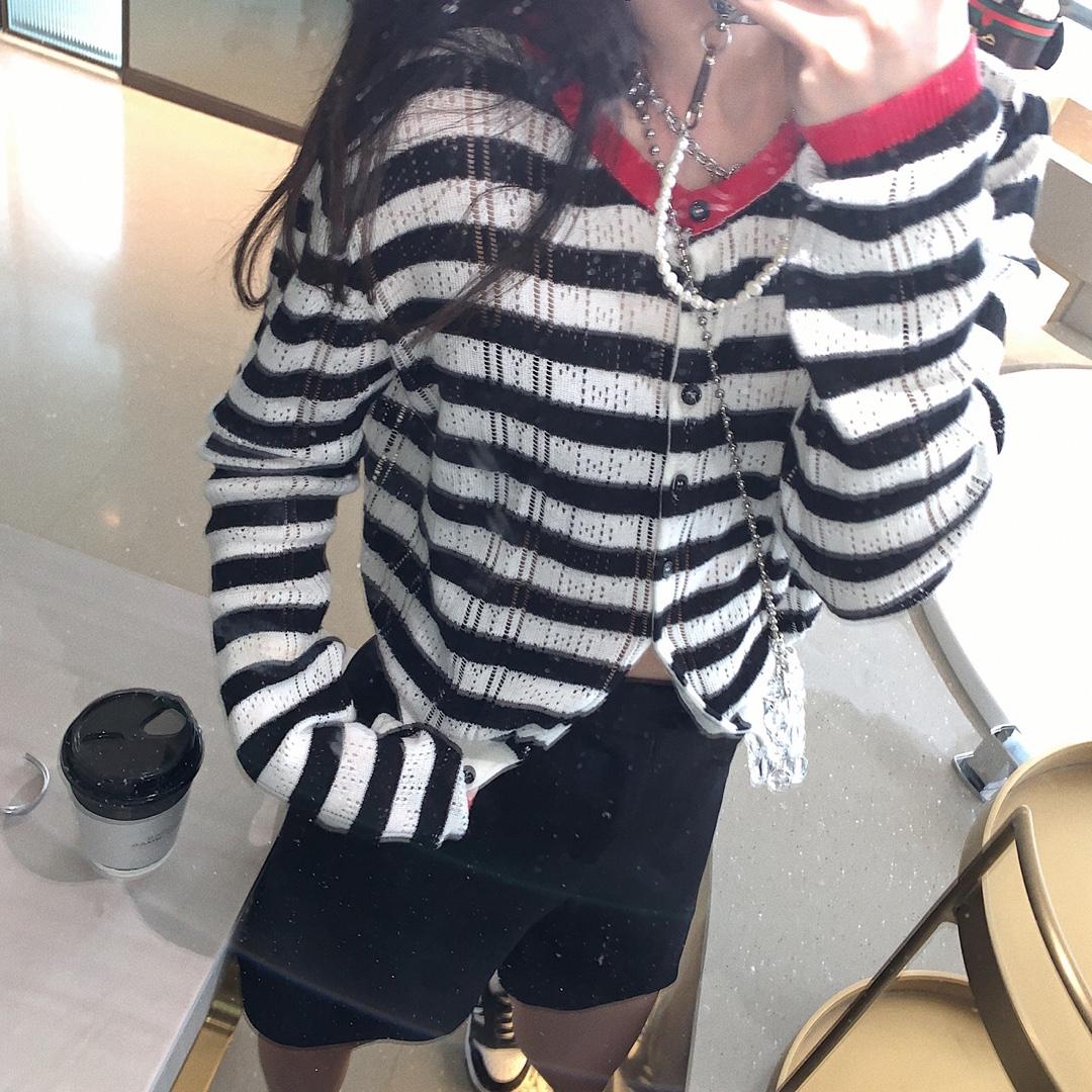 条纹开衫，其它，XTZ style