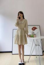 现货碎花收腰连衣裙，女装连衣裙，Linda Jean