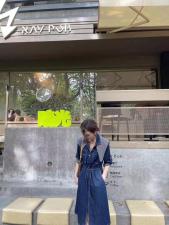 【现货】披肩减龄牛仔连衣裙,女装连衣裙,秋水月亮