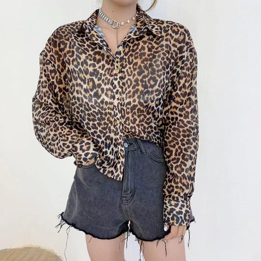 【现货】豹纹衬衫，女装衬衫，欧洛佛