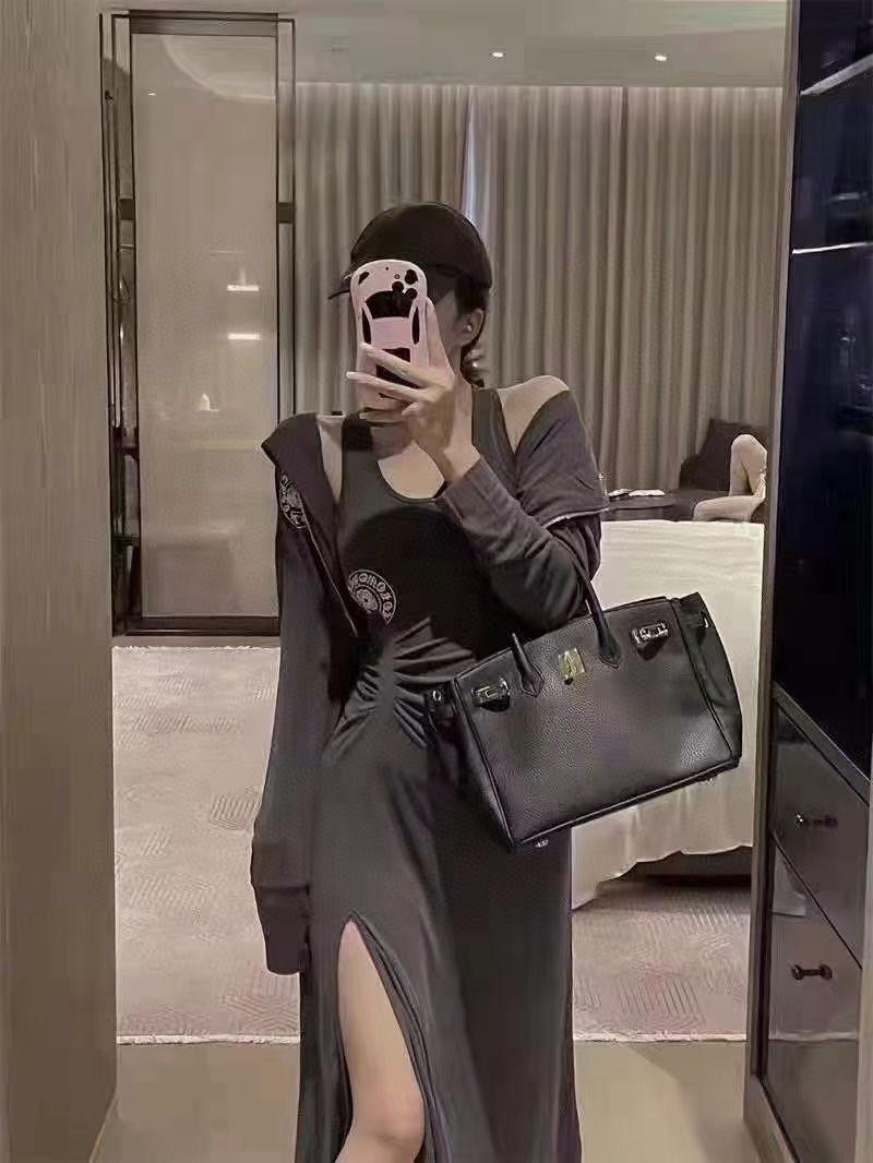 【现货】秋季新款卫衣修身两件套，女装卫衣/绒衫，名依人
