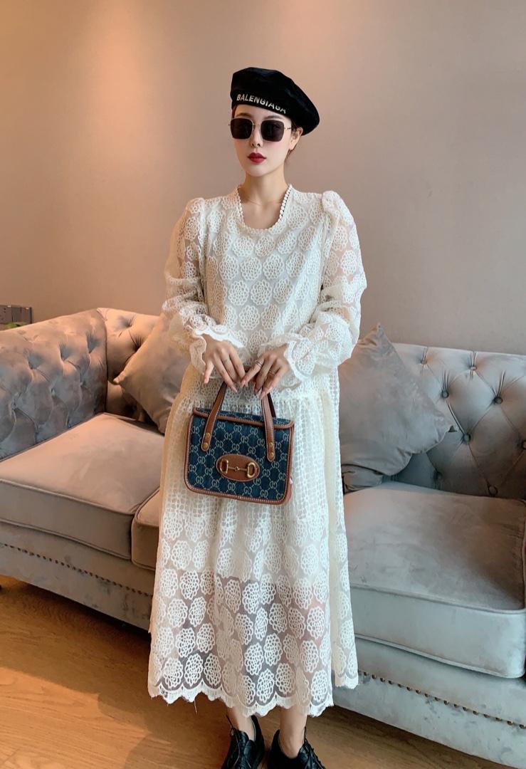 2021秋季新款韩版高品质欧根纱连衣裙，女装连衣裙，程稀