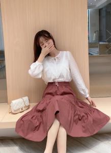 小衫搭半裙（松紧腰），女装半身裙，Linda Jean