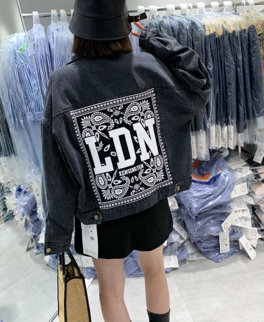 宽松的牛仔外套后背针织设计，其它，意妹EAMEI