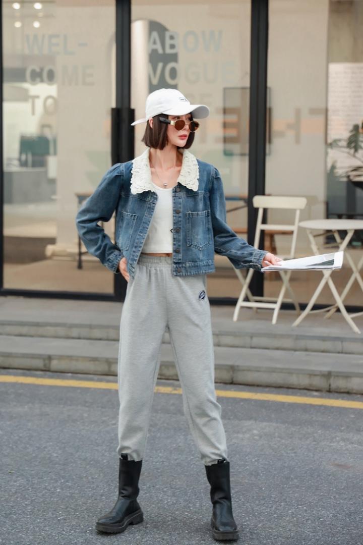 新款蕾丝淑女风牛仔，其它，C&B