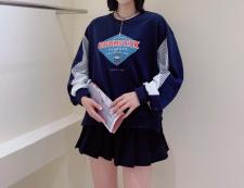 秋季新款2021年初秋新款韩版宽松百搭卫衣，女装卫衣/绒衫，咖啡色