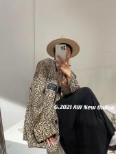 现货秋季新款豹纹西装外套两色可均码，女装西装，G