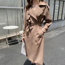 【东方名裳】风衣外套2021年新款中长款小个子英伦风气质款，女装风衣，东方名裳