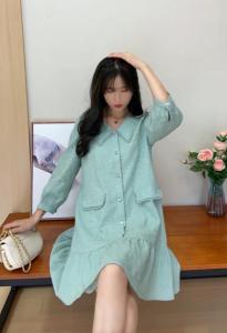 现货蕾丝刺绣连衣裙带腰带，女装连衣裙，Linda Jean