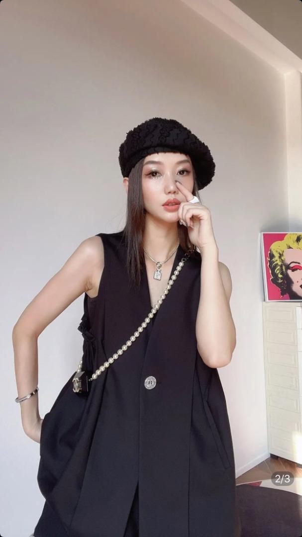 亮钻马甲版型好，女装马夹，可可西米