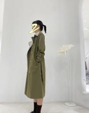 撞色双门巾风衣，女装风衣，Must Bloom