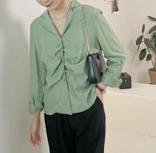 翻领V领衬衫，女装衬衫，TVMV(4F)