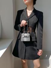 21春装新款镂空西装连衣裙 更多新款感谢关注141CB，女装西装，C