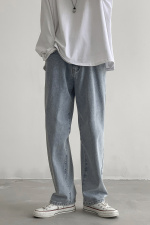 主推！秋季松阔腿拖地牛仔裤长裤B377-N601-P45-加绒P55限58，男装牛仔裤，电商B377