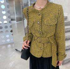 编织短西装，女装西装，HE