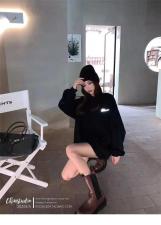 2021秋新款F标中长款卫衣，女装卫衣/绒衫，炫女孩