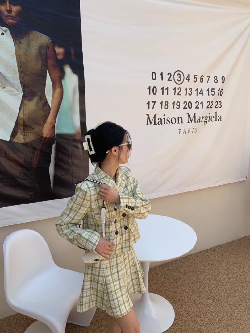 格子套装，女装职业装，莫娜NORA