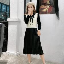 二件套裙，外面是毛线背心，版型超好，品质保证，女装背心吊带，纤佰魅力