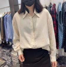 2021秋季新款时尚百塔简约休闲长袖衬衫，女装衬衫，L·H·X