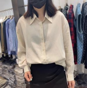 2021秋季新款时尚百塔简约休闲长袖衬衫,女装衬衫,L·H·X