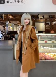 2021-01小披肩风衣,女装风衣,春霓公主