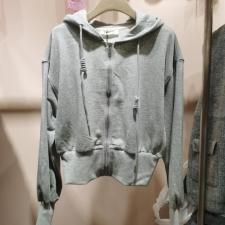 秋季针织拉链开衫卫衣，女装卫衣/绒衫，moiiy