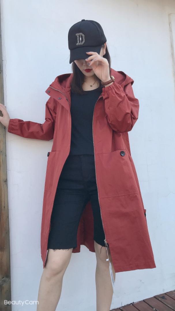 秋装新款风衣外套，女装风衣，蓝帕