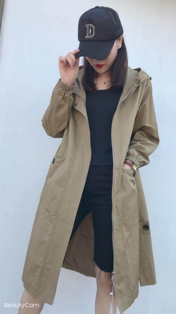 秋装新款风衣外套，女装风衣，蓝帕
