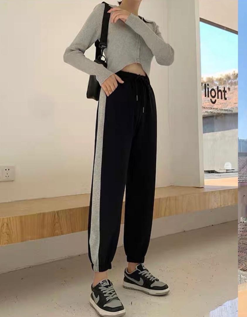 7075#带杠卫裤，女装休闲裤，续加