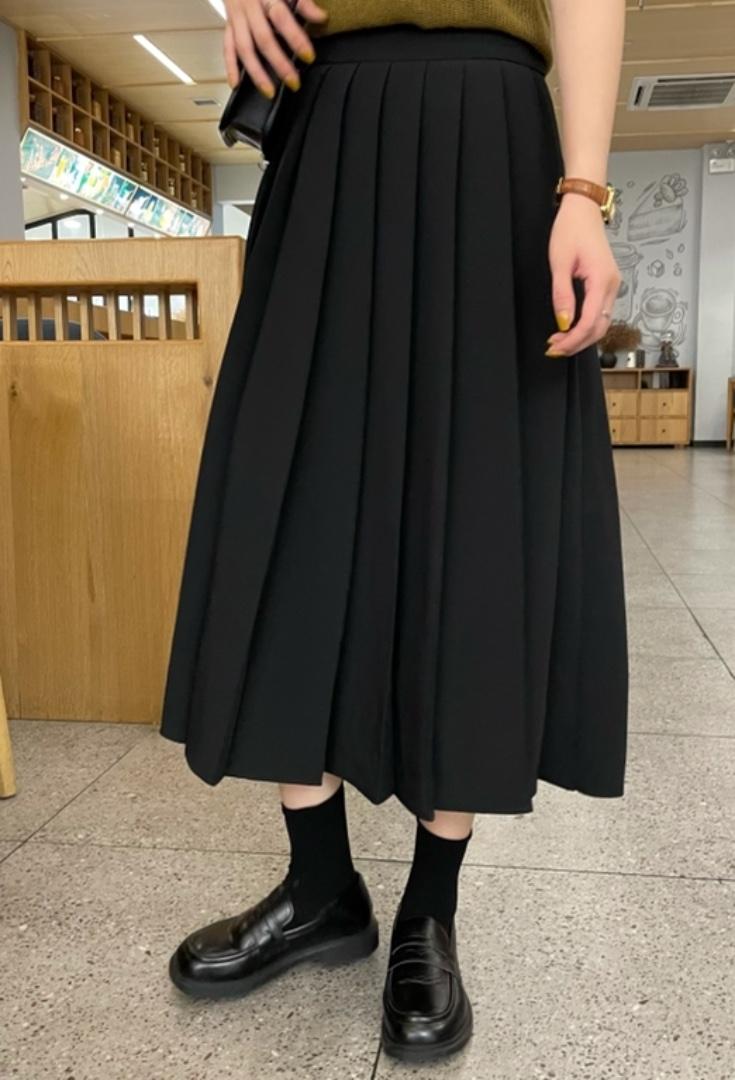 百褶半裙，女装半身裙，唯品
