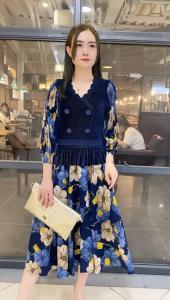秋装新品连衣裙，女装连衣裙，依伊贝尔 红彬缘