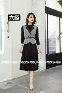 现货秋季新款连衣裙两件套，女装连衣裙，依美依缘