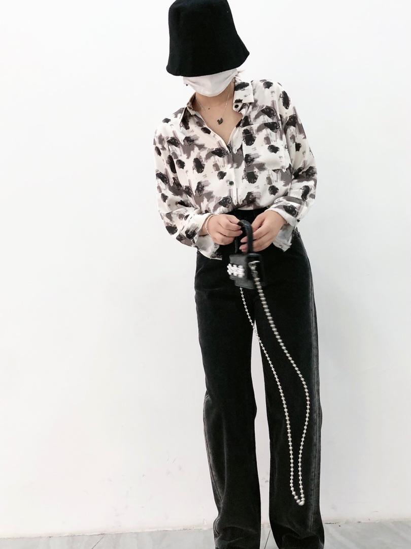 豹纹衬衫，女装衬衫，迪黎