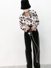 豹纹衬衫，女装衬衫，迪黎