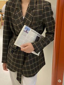 【现货】秋季新品格子工艺西装,女装西装,摩格
