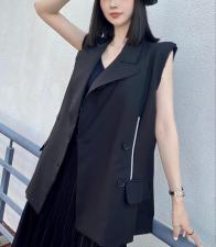 毛边设计，韩版马甲，女装马夹，琦琦依轩