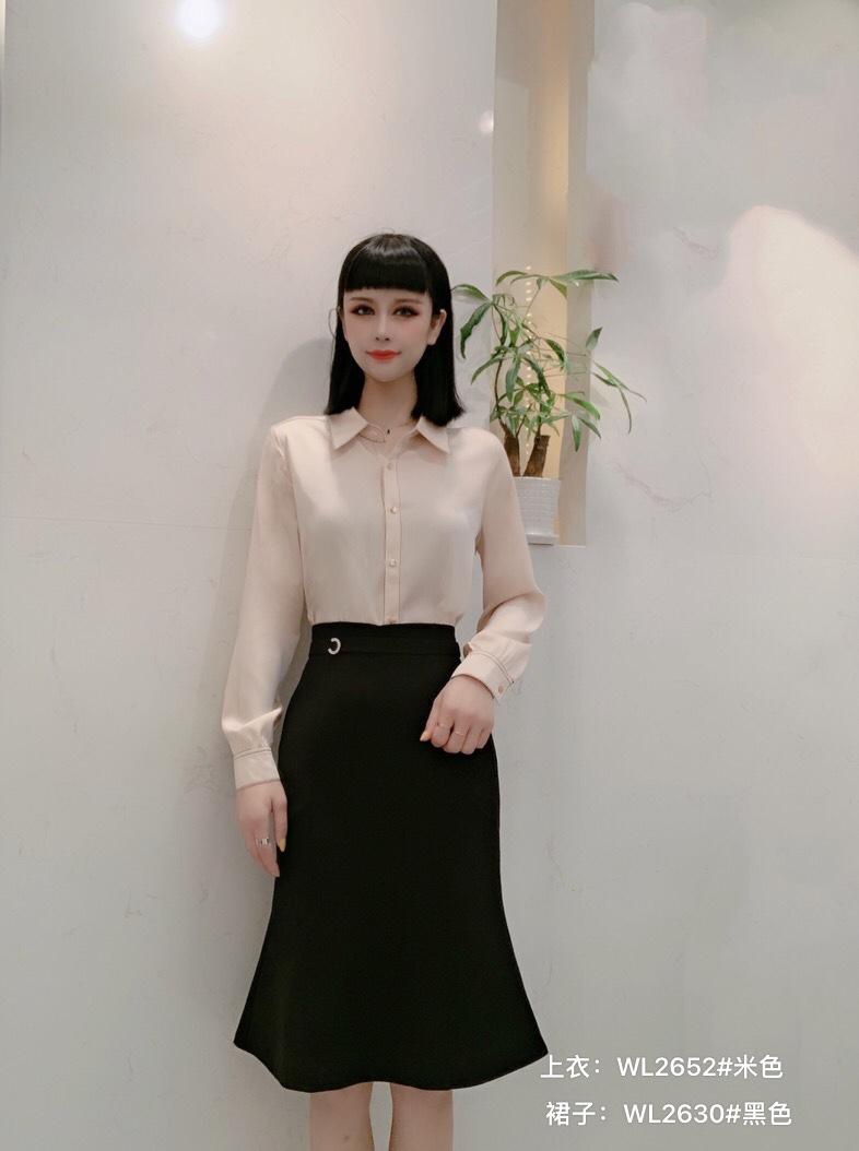 2021秋季新款纯色长袖小衫修身显瘦气质大量现货供应，其它，红.炫影