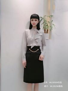 2021秋季新款纯色长袖小衫修身显瘦气质大量现货供应,其它,红.炫影
