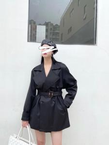 收腰带里衬风衣,女装风衣,谦度