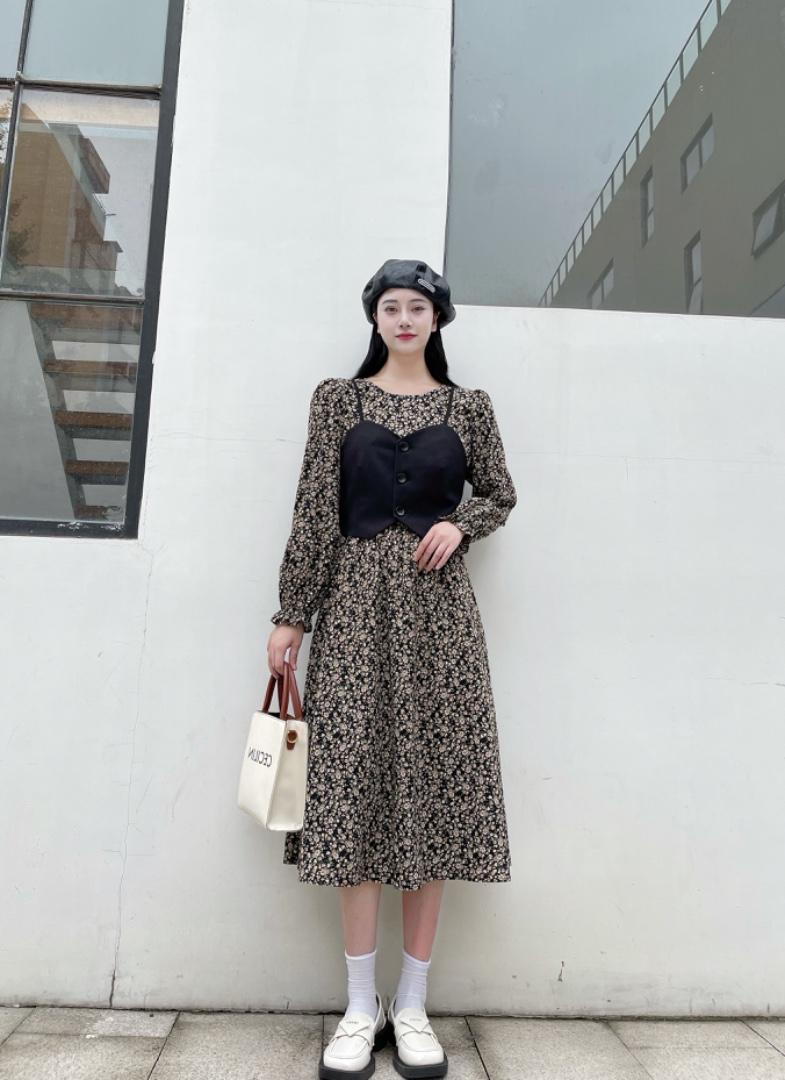 连衣裙黑色，女装连衣裙，QIANCHEN 谦晨