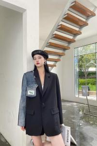 牛仔拼接西服,其它,QIANCHEN 谦晨