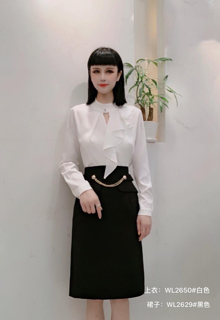 2021秋季新款纯色长袖小衫修身显瘦气质大量现货供应，其它，红.炫影
