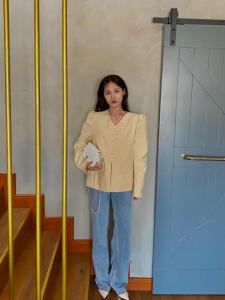 【现货】慵懒风天花板 鹅蛋黄设计师款西装外套,女装西装,欧尼蒂