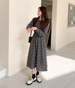 秋季新款连衣裙,女装连衣裙,E莎