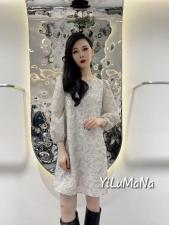 现货秋装韩版连衣裙，女装连衣裙，一露玛娜