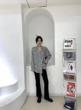 秋季新款棋盘格长袖衬衫，女装衬衫，邱小姐