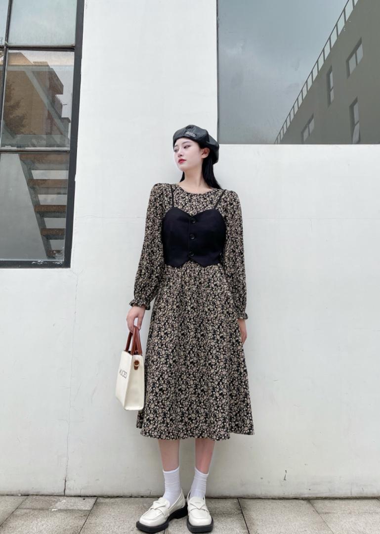 连衣裙黑色，女装连衣裙，QIANCHEN 谦晨